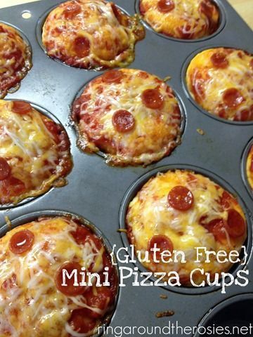 Looking for a tasty but gluten free meal_ Check out this wonderful, quick and easy recipe for gluten-free mini pizza cups! They’re perfect for school lunches, afternoon snacks, or even dinner! Ingr_