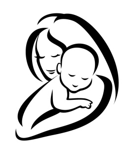 mother-baby-lineart-stock